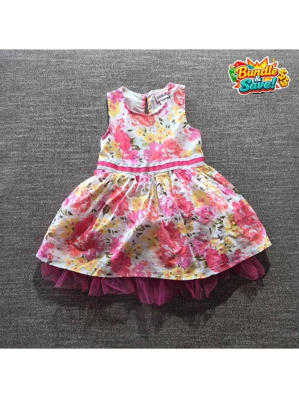 Little Lass Floral Dress 18 month #1092